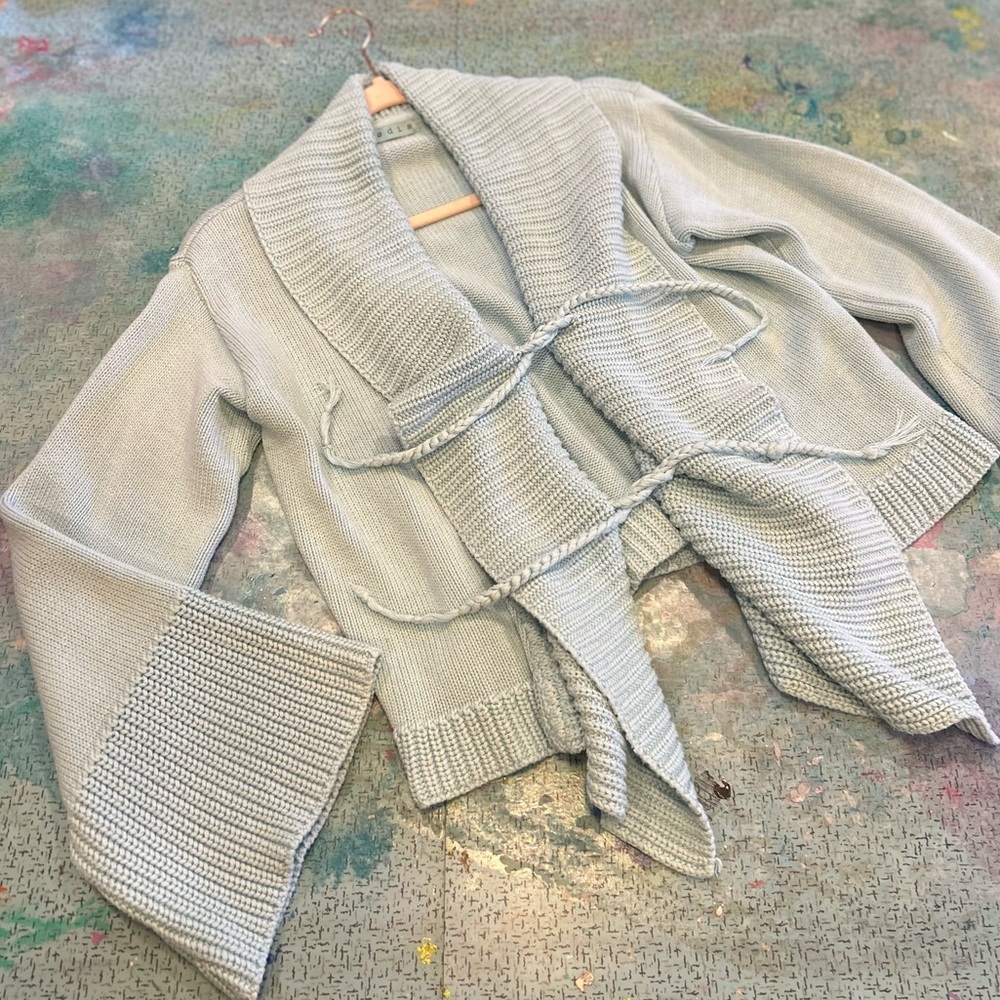 Sky Blue Cardigan Sweater